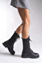 Marlyrra Women's Lace-Up Short Boots 0012707 Black - 2