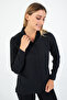 Women's Black Jacquard Textured Woven Shirt – Chic to Plus Size 5XL - 2