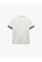 Regular Fit Pique Fabric Short Sleeve Polo Neck T-Shirt with Zipper Stripe Detail - 4