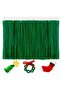 100-pack Chenille, Educational Chenille, Fuzzy Wire, Plush Wire, Velvet Chenille, craft material 30cm green