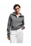 Long Sleeve Stand Collar Half Zip Knitwear Sweater - 2