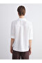 Özmarka New Season White Striped Oversize Women's Shirt - 5