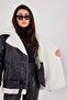New Season Women's Oversize Leather Coat - 4