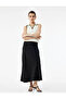 Regular Fit Midi Length Satin Flared Skirt