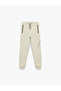 Tie-Waist Cotton Pocket Zipper Jogger School Sweatpants - 3