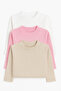 طقم بلوفر تريكو رفيع للأطفال البنات بعمر 3-16 سنة - موديل أساسي مريح وعصري مكون من 3 قطع