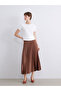 Timeless Clothing & Timeless Choices Satin Pleated Skirt with Drawstring Waist