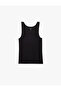 Crew Neck Sleeveless Slim Fit Ribbed Cotton Tank Top