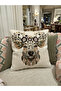 Feenor Special Production Embroidered Throw Pillow Case Ultra Luxury Detailed Design Linen Pillow Case