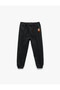 Basic Black Boys' Sweatpants with Pockets and Lace-Up Waist 6Wkb40036Tk