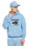 3 Yarn Combed Cotton Vintage Printed Sweatshirt