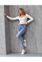 Mona Blue Snow Wash Mom Jean Women's Boyfriend - 4