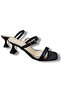 Black Goblet Heeled Women's Sandals - 5