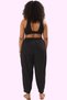 Women Fashion Pleated High Waist Carrot Baggy Pants Cotton Summer Beach Summer - 3