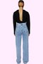 Women's Fashion High Waist Wide Leg Jean Pants Cotton Casual Combinations Seasonal Use - 4