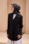 Tivil Pure Silk Scarf 4113 - 57 Black Mixed Pattern - 2