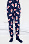 Teen Lacivert %100 Pamuklu Eğlenceli Şeker Baskılı Örme Pijama Takımı THMAW26PT00018 - 3