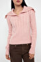 Teen Pembe Yumuşak Dokulu Crop/Kısa Triko Kazak TWOAW26KZ00138 - 3