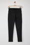 Teen Black Diver/Scuba Fabric Waist Binding Detail Full Length Knitted Sports Leggings Thmaw26Ty00004 - 5