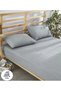 Akarca Home Ranforce Baddal Oversized Pillowcase with Cover Elastic Sheet Set (Light Gray) - 2