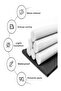 Under Door Heat and Sound Insulation Anti-Wind under Door Windbreaker Set of 2 - 3