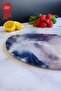 Glass Cutting Board - Glass Cutting Table| Frosted Glass - Ocean| Diameter 32cm - 2