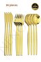 Stainless Steel Gold Cutlery Set 36 Pieces for 12 People - 2