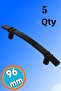 Hard Plastic Black Drawer Furniture Kitchen Cabinet Handle Handle Handles 96 mm Handle 5 Pcs