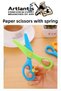 Colored Paper Scissors 1 Piece Plastic Spring-Loaded Blunt Tip Guard School Scissors Kids Scissors Preschool Daycare a - 5