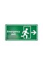 Emergency Exit Sign - Right - Uv Printing on Dekota - 15cm X 30cm