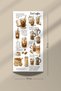 Coffee Themed Sticker Set of 6 for Bullet Journal and Agenda - 6
