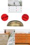 Tas Mussel Dish 64 mm Antique Yellow Cabinet Drawer Cloakroom Furniture Handle - 2