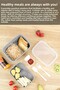 2 Layer Divided Lunch Box - Food Transport Storage Box Diet Lunch Box Sauce Bowl Spoon Fork Gray - 3