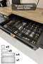 18-Piece Modular Set Cutlery Drawer Organizer Cutlery and Knife Organizer Anthracite
