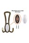 Metal Coat Rack Cloakroom Wall Wardrobe Clothes Furniture Door Hanger Rack Hanger Rack Antique Yellow - 4