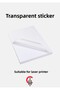 A4 Transparent Label - 50 Pieces
