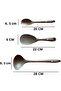Ivory Hard Tip Heat Resistant Fireproof Non-Stick Silicone Spoon Set 3 Pieces 22Cm/20Cm Spoon 28cm Ladle - 2