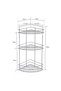 Three-Tier Bathroom Shower Corner Shelf Chrome Bk043 - 2