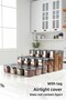 Set of 24 Poly Square Food Storage Containers with Labels 8X(0.55 Liter, 1.2 Liter, 1.75 Liter) Anthracite - 5