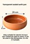 Transparent Glazed Earth Pan-Baking Tray Casserole Dish Small Size 25X8 cm Household Electric Oven Compatible - 5