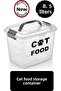 Cat Food Storage Container Average Take 4 kg of Food Transparent Side-Locked Must Hold over 8.5 Lt - 2