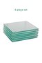 Glass Coasters, 6 Pieces, with Translucent Silicone Feet, 4mm Durable, Transparent Cup Mug Bottoms - 2