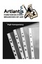 A3 Pocket File Horizontal 10-Piece Transparent Foil File 1 Pack Office School Desk Side Perforated Pocket File - 2
