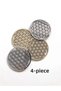 Flower of Life Geometric Gold & Silver Set of 4 Coasters - 3
