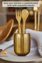 Countertop Spoon Holder Modern Countertop Spoon Holder Decorative Vertical Spoon Holder Antique Gold Color Model 11 - 4