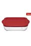 Pyrex Red Lid Square and Rectangular Storage Container 2 Pieces - 2