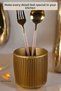 Countertop Spoon Holder Modern Countertop Spoon Holder Decorative Vertical Spoon Holder Gold Color Model 1 - 6