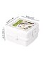 2-Tier Compartmented Children's Lunch Box with Fork and Spoon - Student School Lunch Container - White - 7