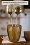 Countertop Spoon Holder Modern Countertop Spoon Holder Decorative Vertical Spoon Holder Antique Gold Color Model 2 - 3