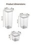 Square Food Storage Container with Label Set of 9 3x (0.55 LITERS, 1.2 LITERS, 1.75 LITERS) White - 8